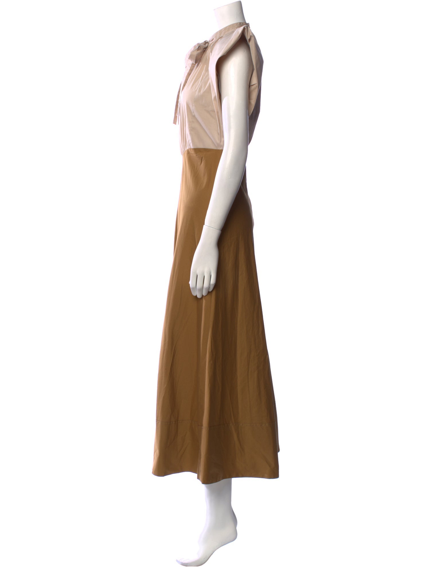 Lee Mathews Crew Neck Long Dress