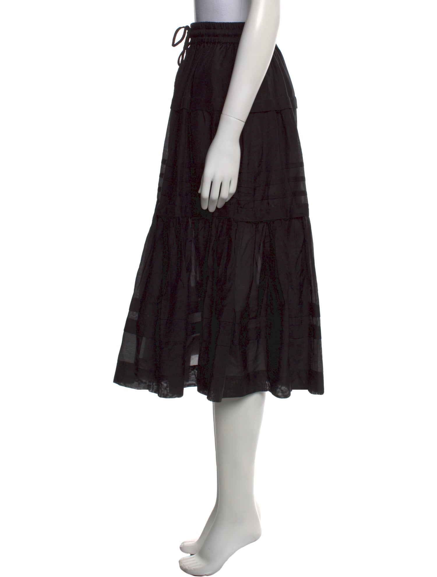 Lee Mathews Silk Midi Length Skirt