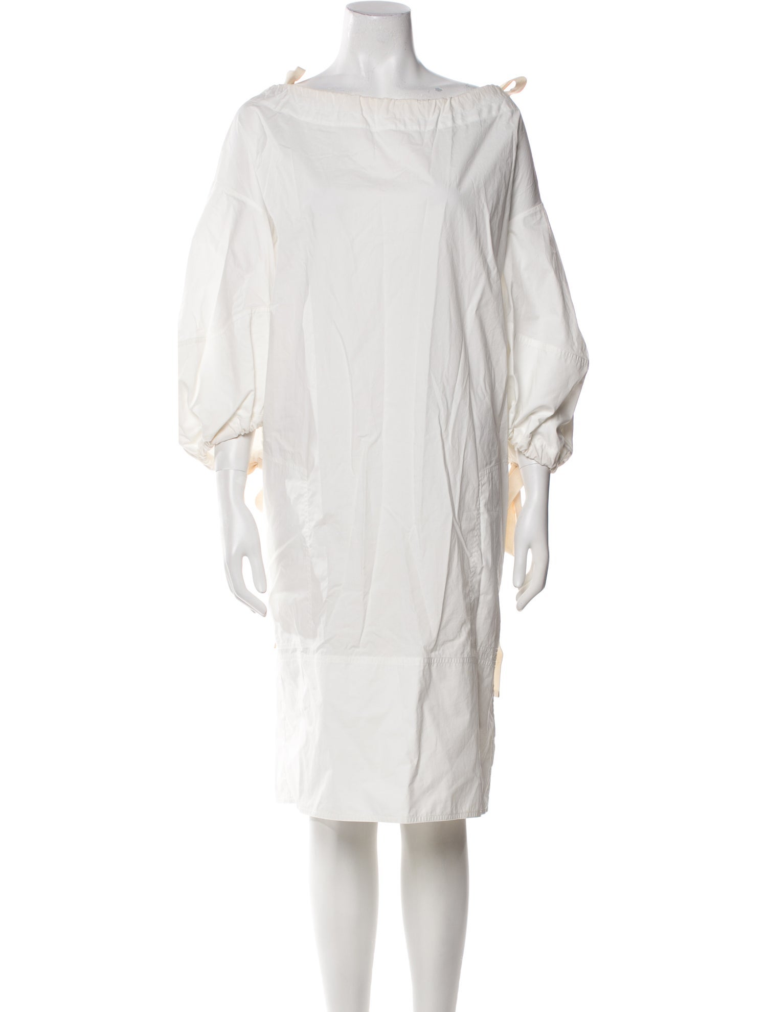 Lee Mathews Bateau Neckline Knee-Length Dress