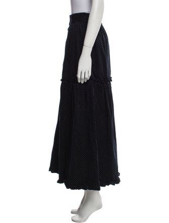 Lee Mathews Polka Dot Print Midi Length Skirt