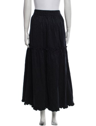 Lee Mathews Polka Dot Print Midi Length Skirt