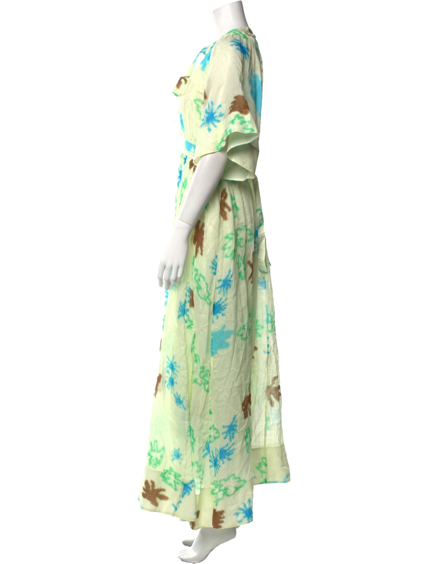 Lee Mathews Floral Print Long Dress