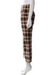 Lee Mathews Plaid Print Wide Leg Pants