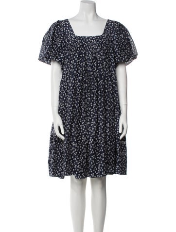 Lee Mathews Dresses Linen Knee-Length Dress S