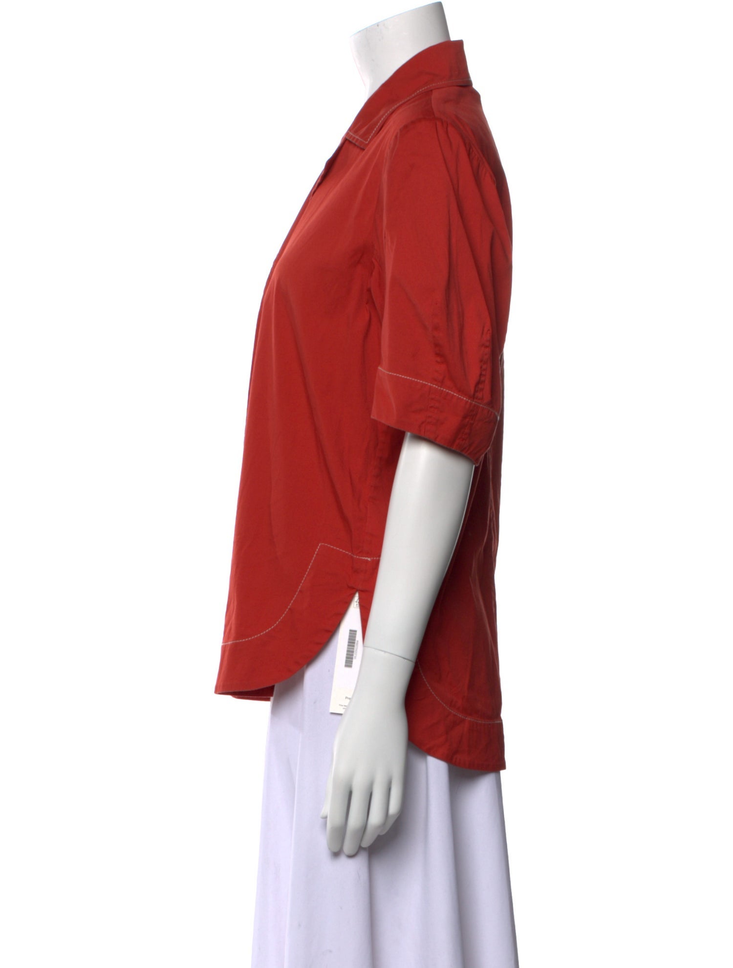 Lee Mathews Short Sleeve Button-Up Top