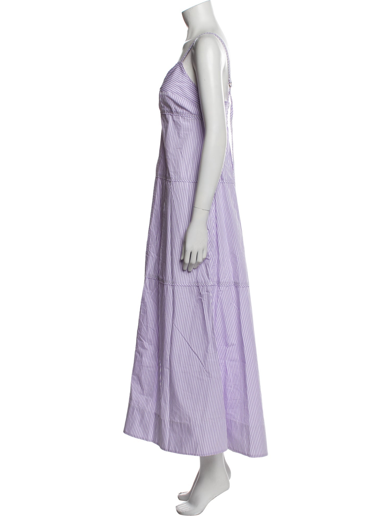 Lee Mathews Striped Long Dress