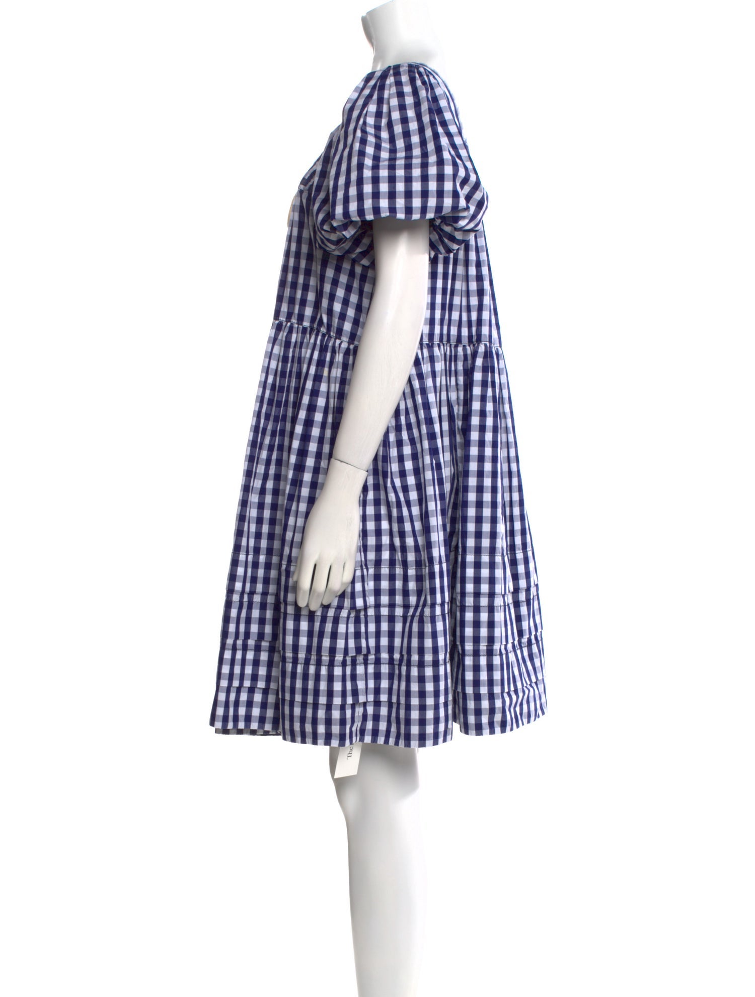Lee Mathews Plaid Print Knee-Length Dress