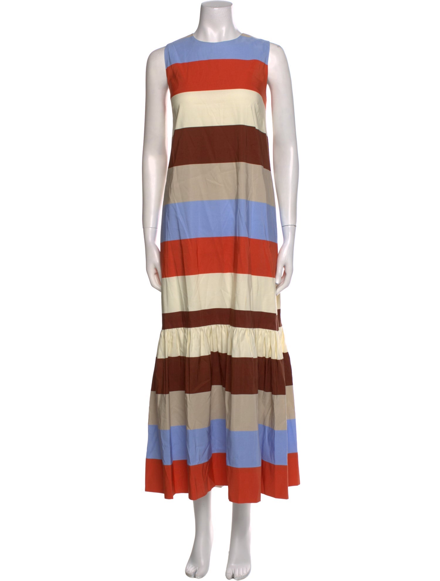 Lee Mathews Striped Long Dress