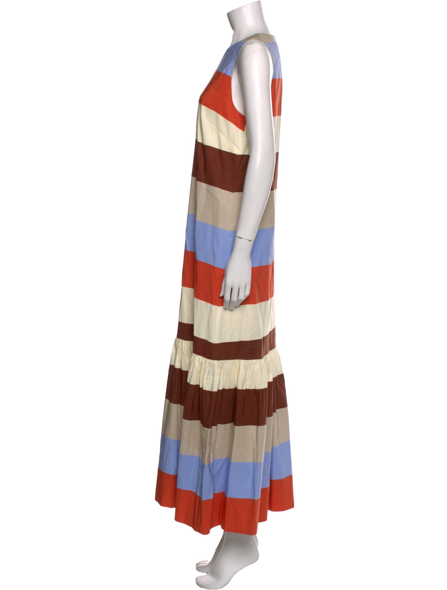 Lee Mathews Striped Long Dress