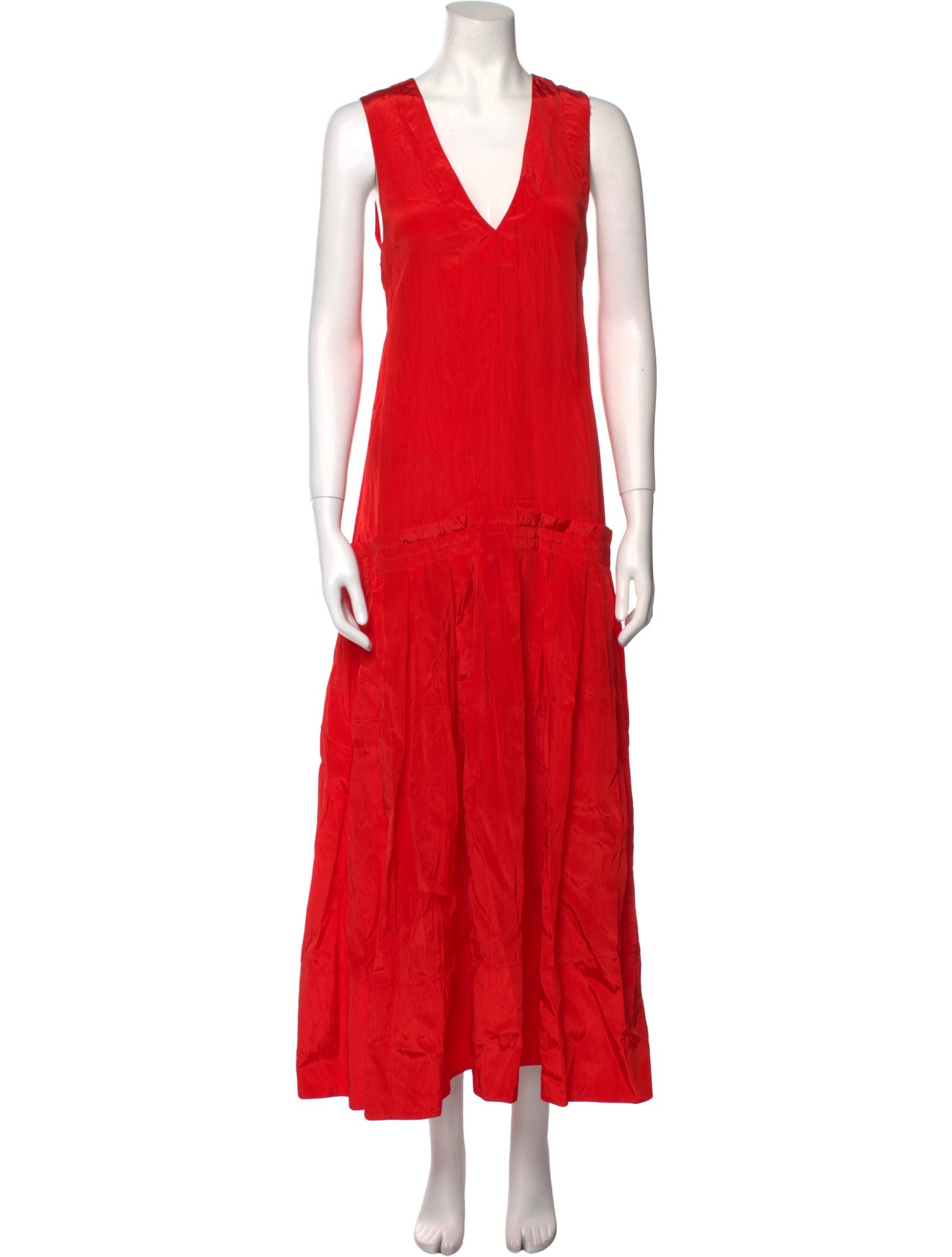 Lee Mathews V-Neck Long Dress