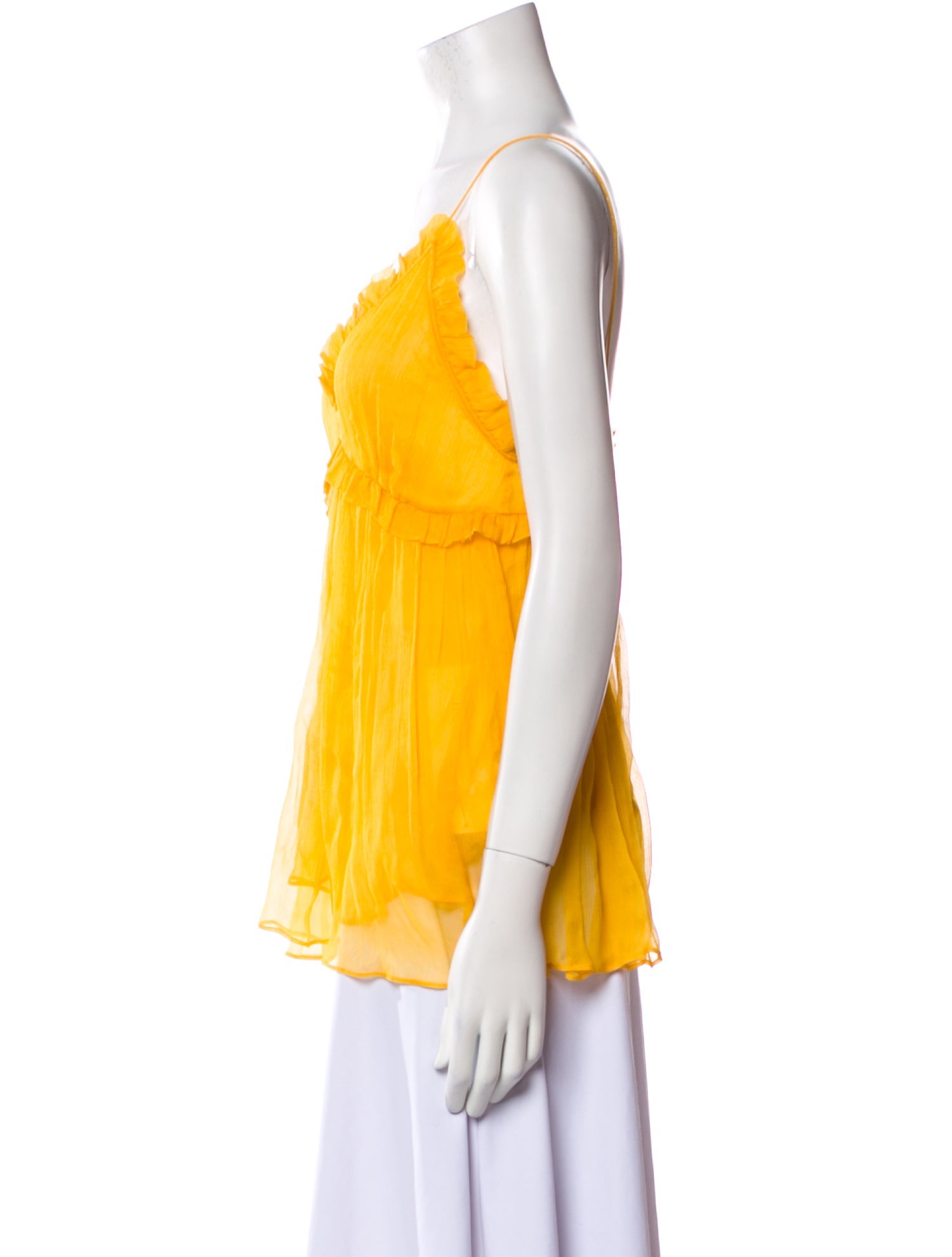 Lee Mathews Silk V-Neck Blouse