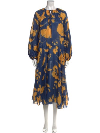 Lee Mathews Floral Print Long Dress