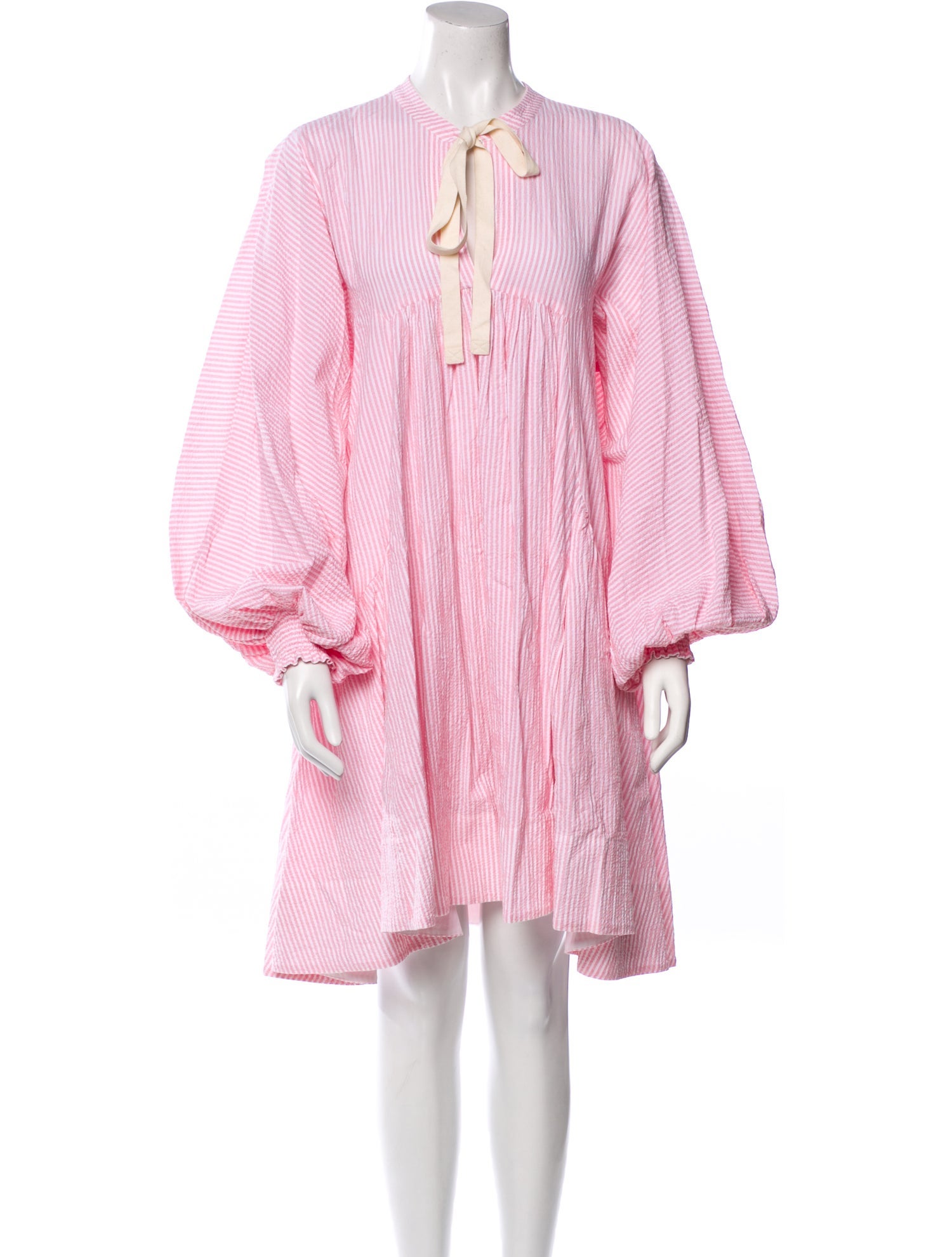 Lee Mathews Striped Mini Dress