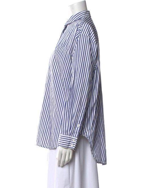 Lee Mathews Striped Long Sleeve Button-Up Top