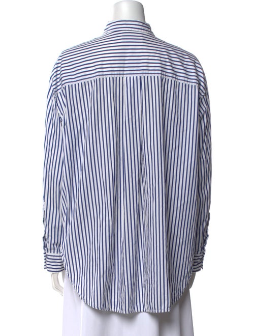 Lee Mathews Striped Long Sleeve Button-Up Top