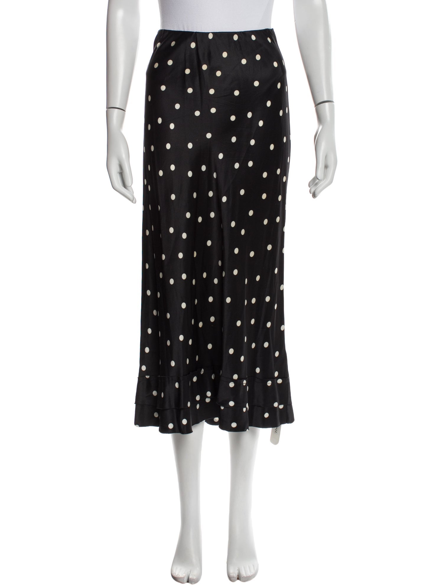 Lee Mathews Silk Midi Length Skirt