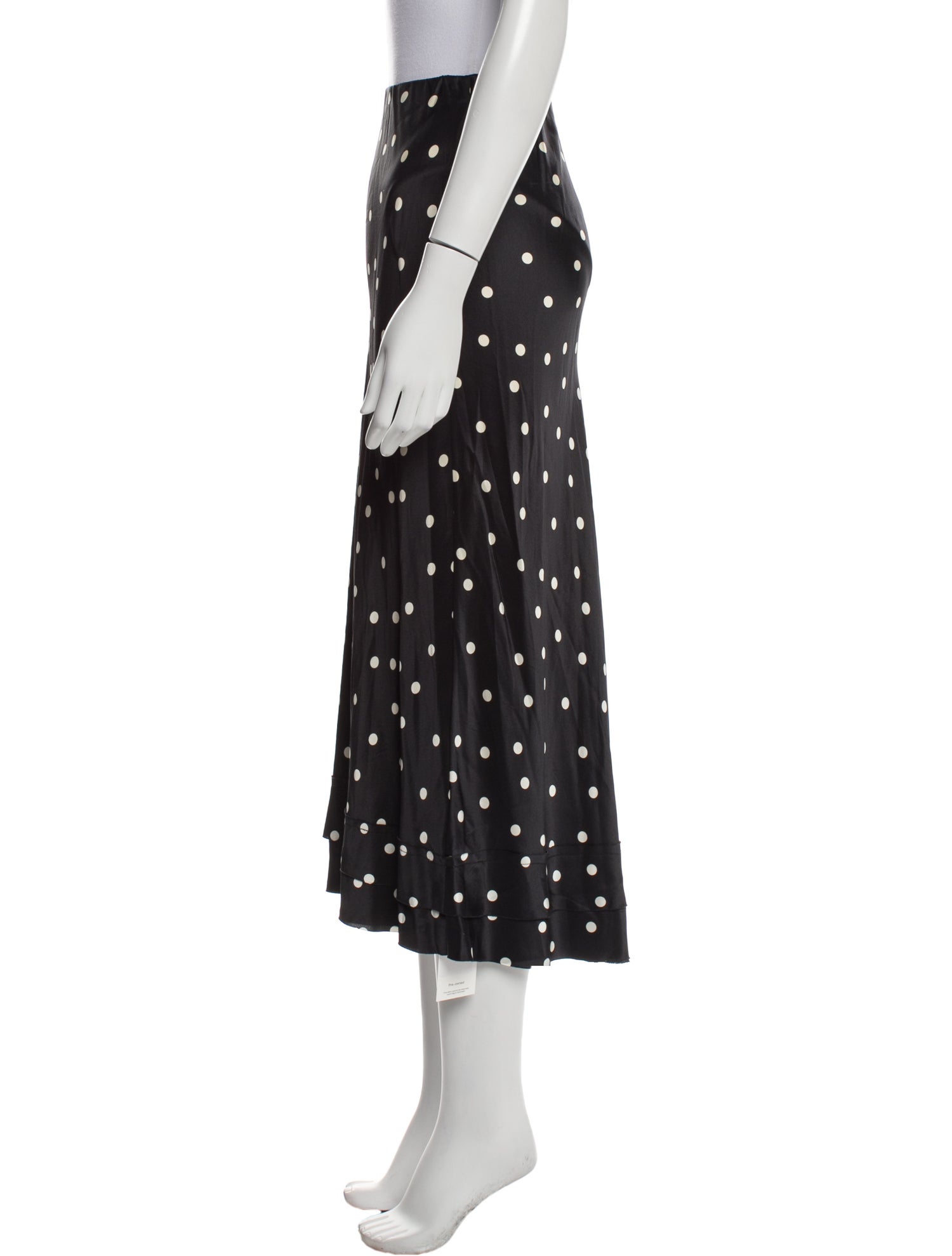 Lee Mathews Silk Midi Length Skirt