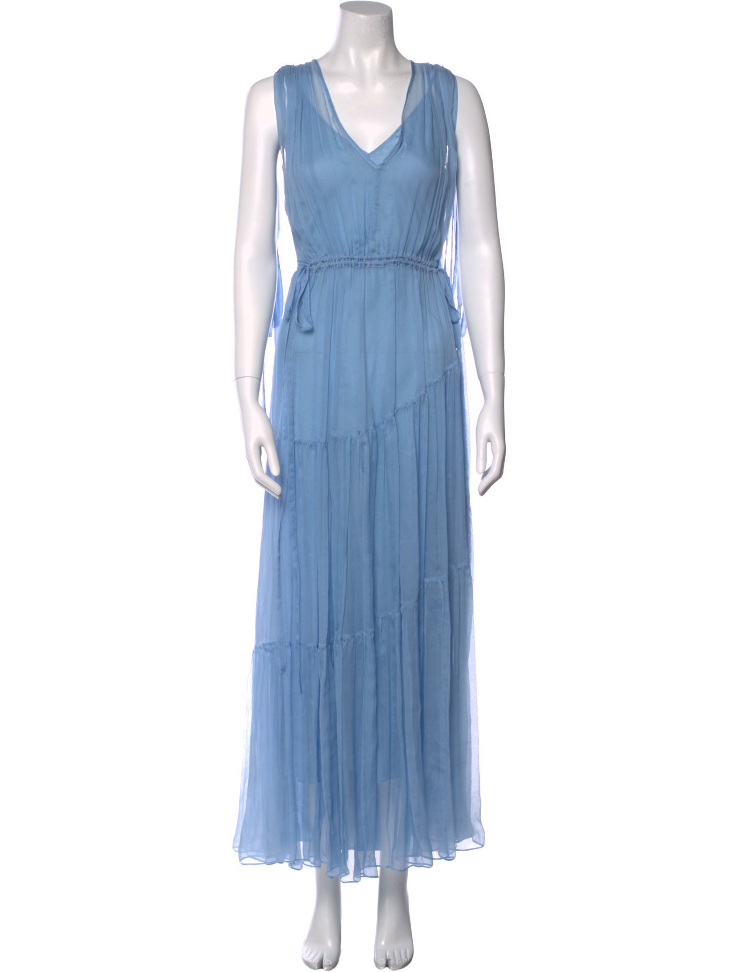 Lee Mathews Silk Long Dress