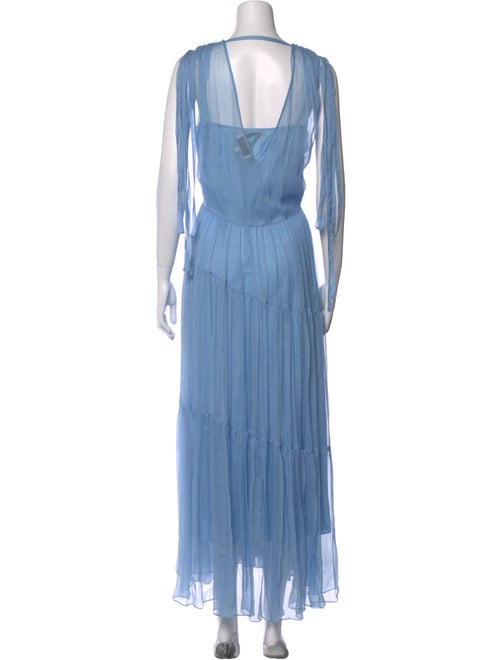 Lee Mathews Silk Long Dress