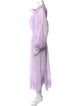 Lee Mathews Tie Neck Long Dress