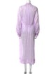 Lee Mathews Tie Neck Long Dress