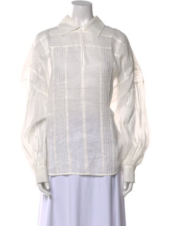Lee Mathews Long Sleeve Button-Up Top