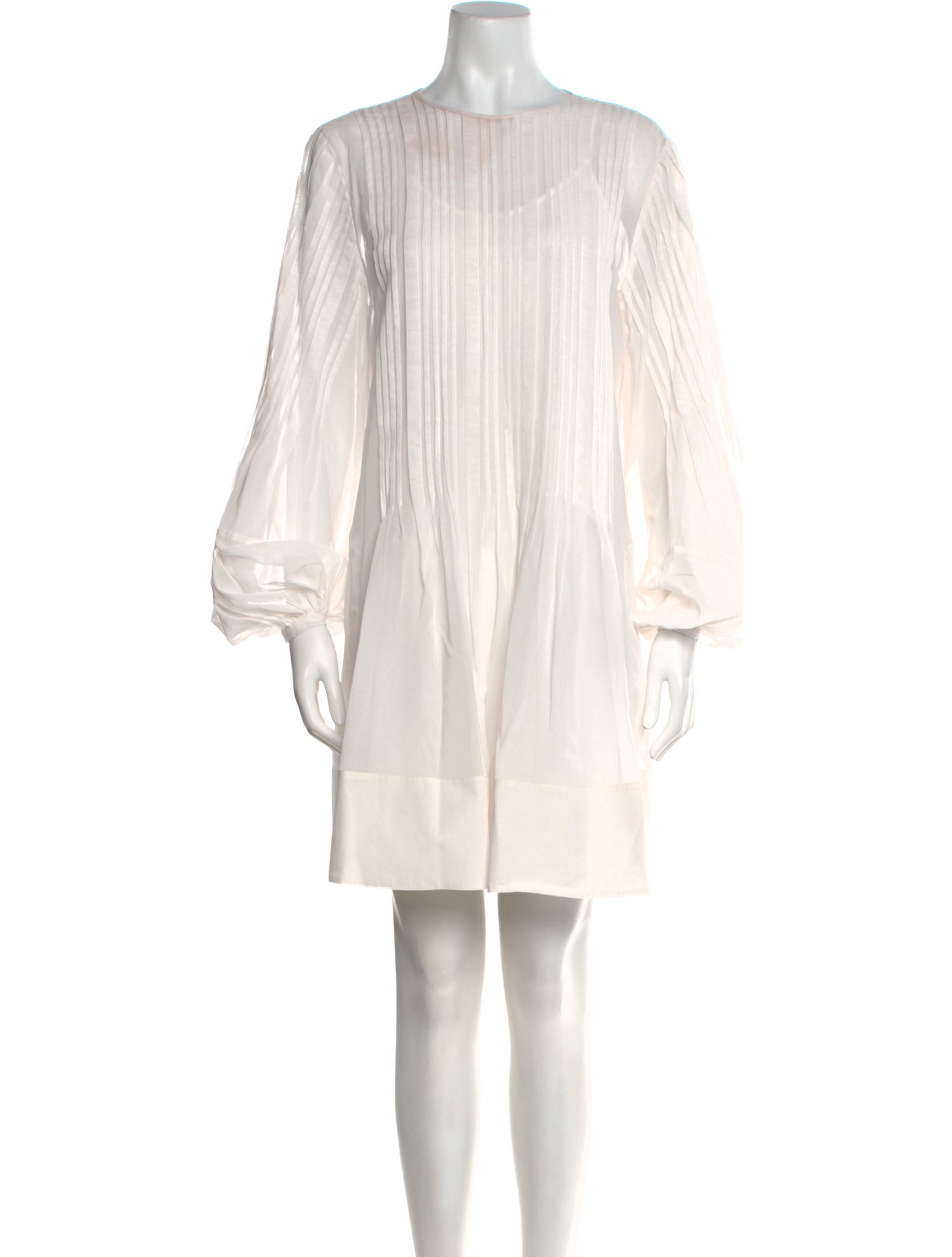 Lee Mathews Crew Neck Mini Dress