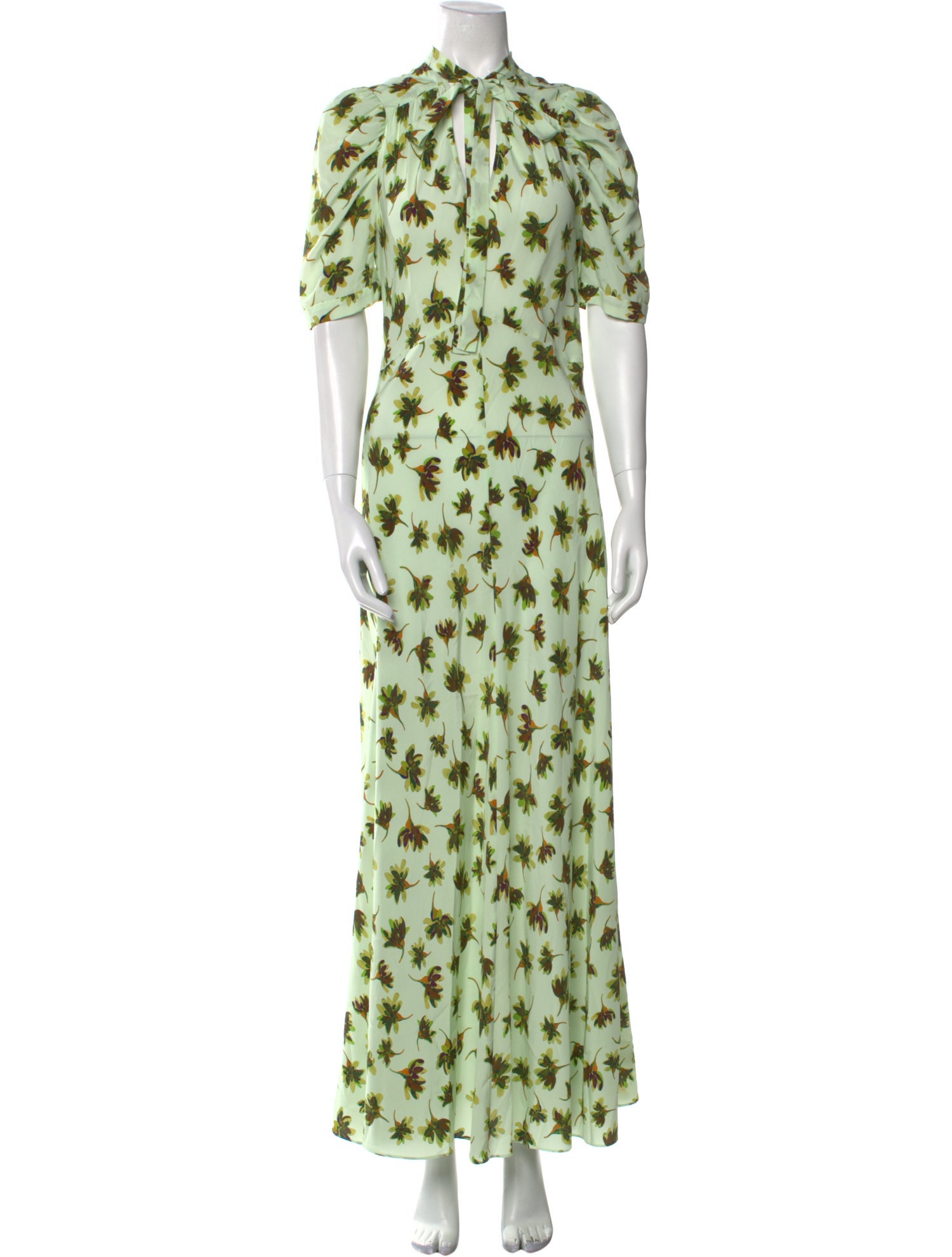 Lee Mathews Silk Long Dress