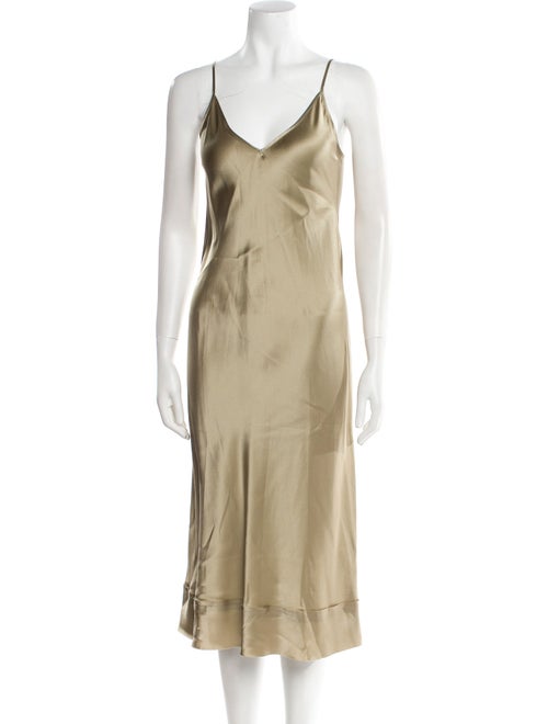 Lee Mathews Silk Midi Length Dress