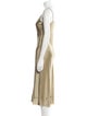 Lee Mathews Silk Midi Length Dress
