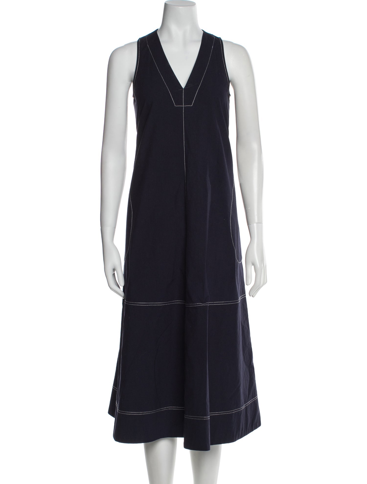 Lee Mathews V-Neck Long Dress