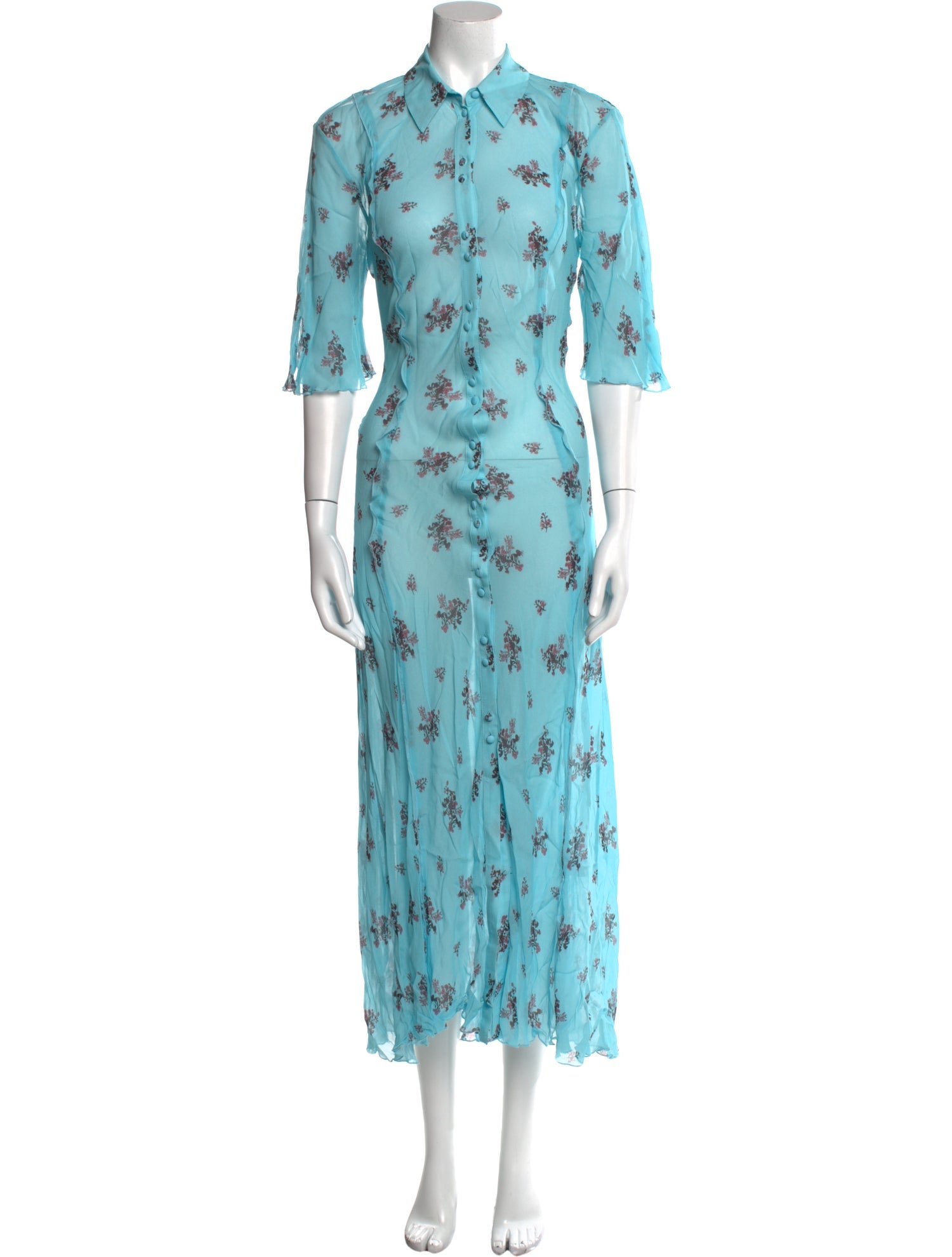Lee Mathews Floral Print Long Dress