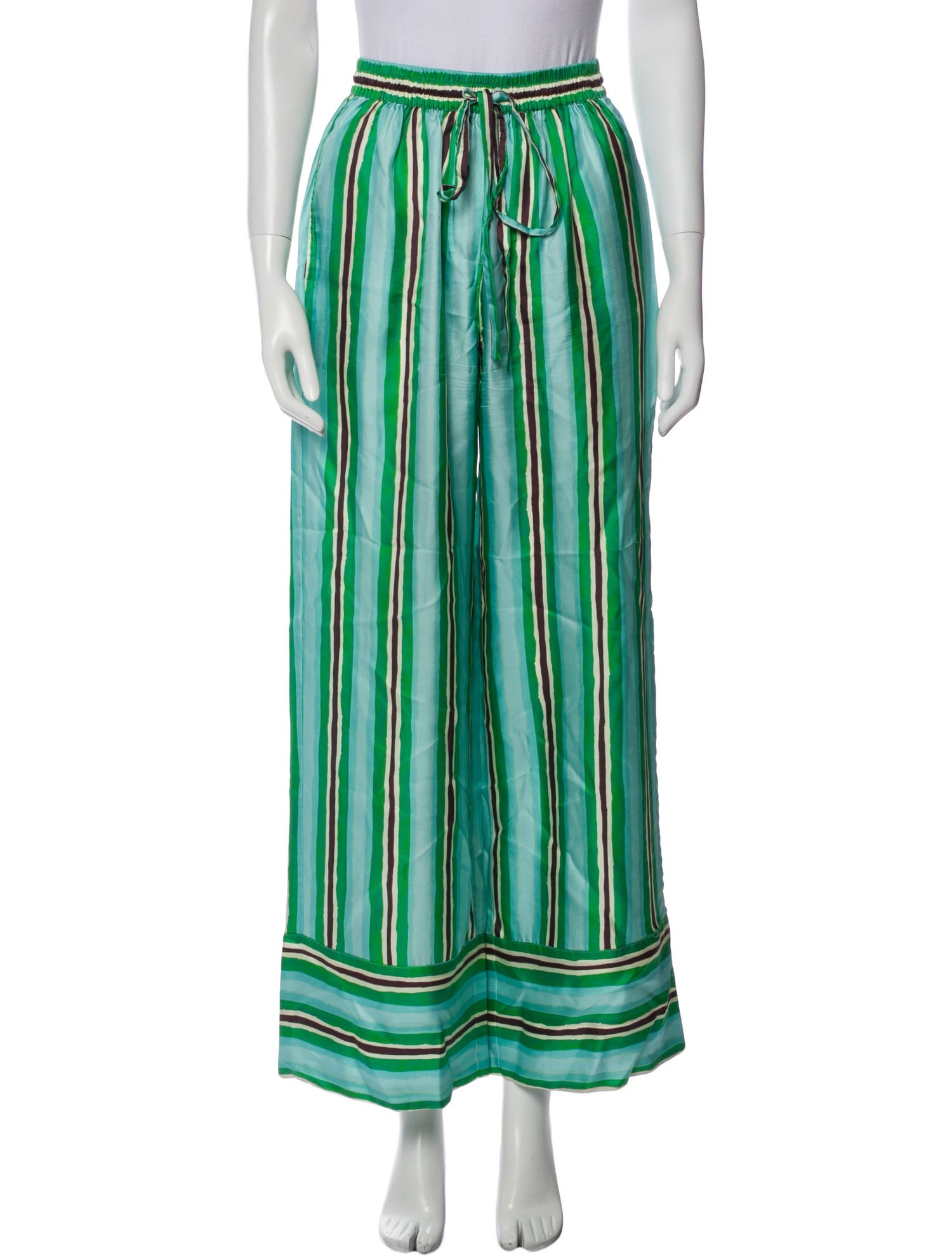 Lee Mathews Silk Wide Leg Pants