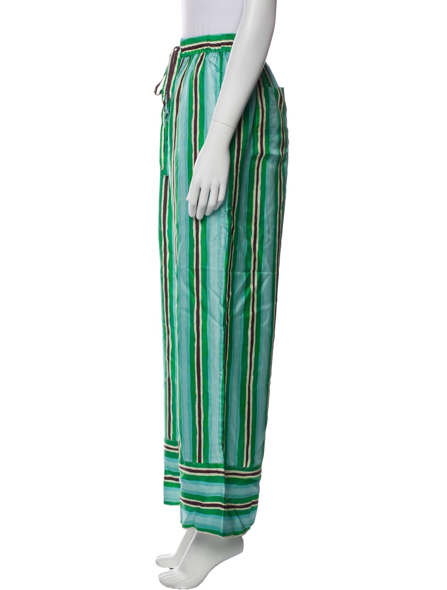 Lee Mathews Silk Wide Leg Pants