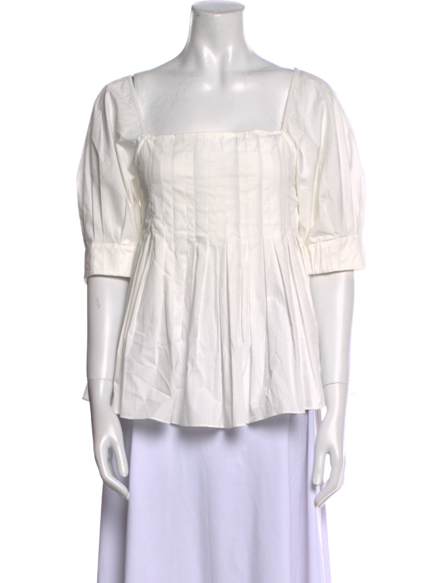 Lee Mathews Square Neckline Three-Quarter Sleeve Blouse w/ Tags