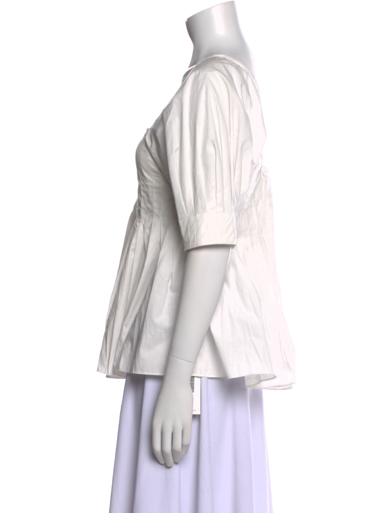 Lee Mathews Square Neckline Three-Quarter Sleeve Blouse w/ Tags