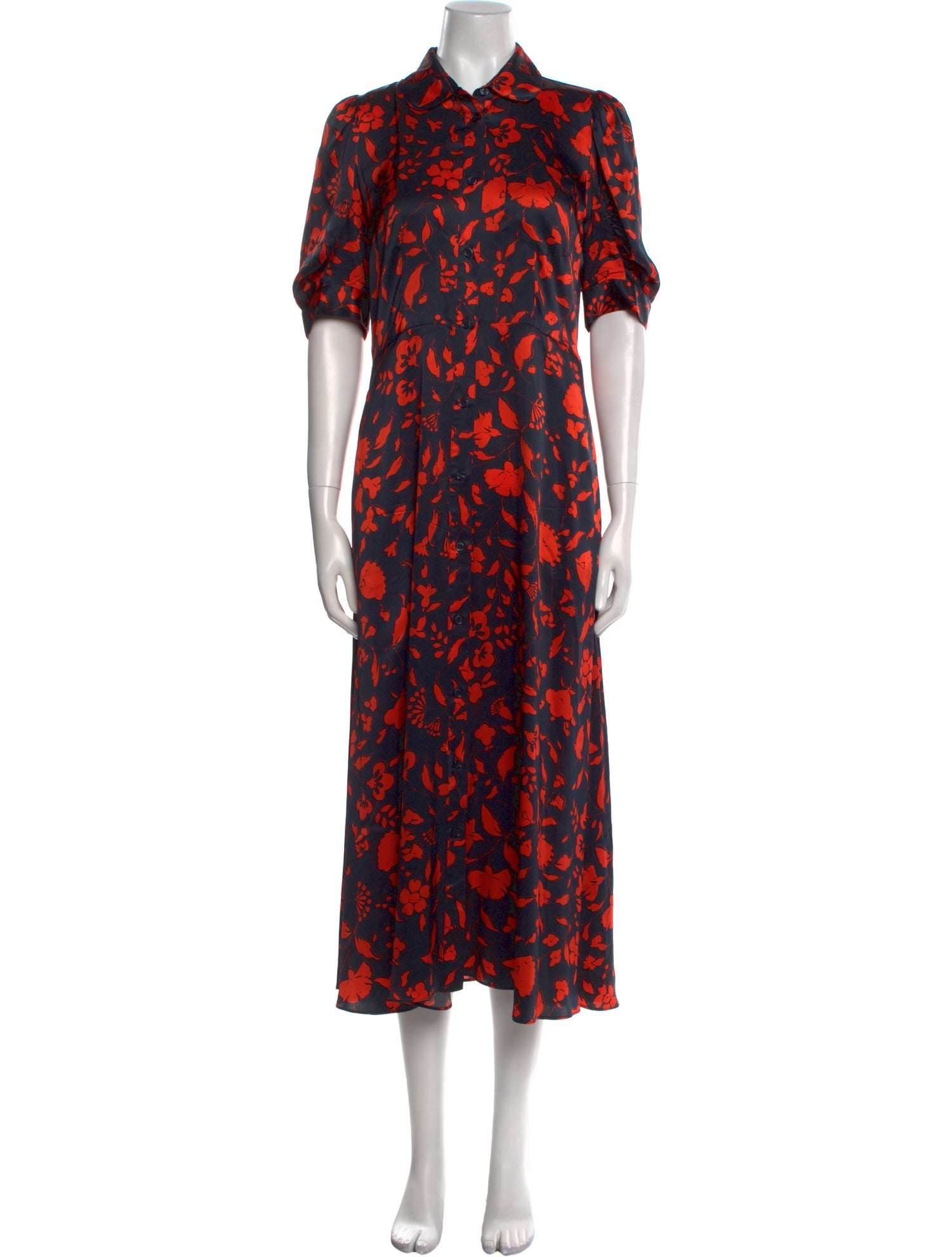 Lee Mathews Silk Long Dress