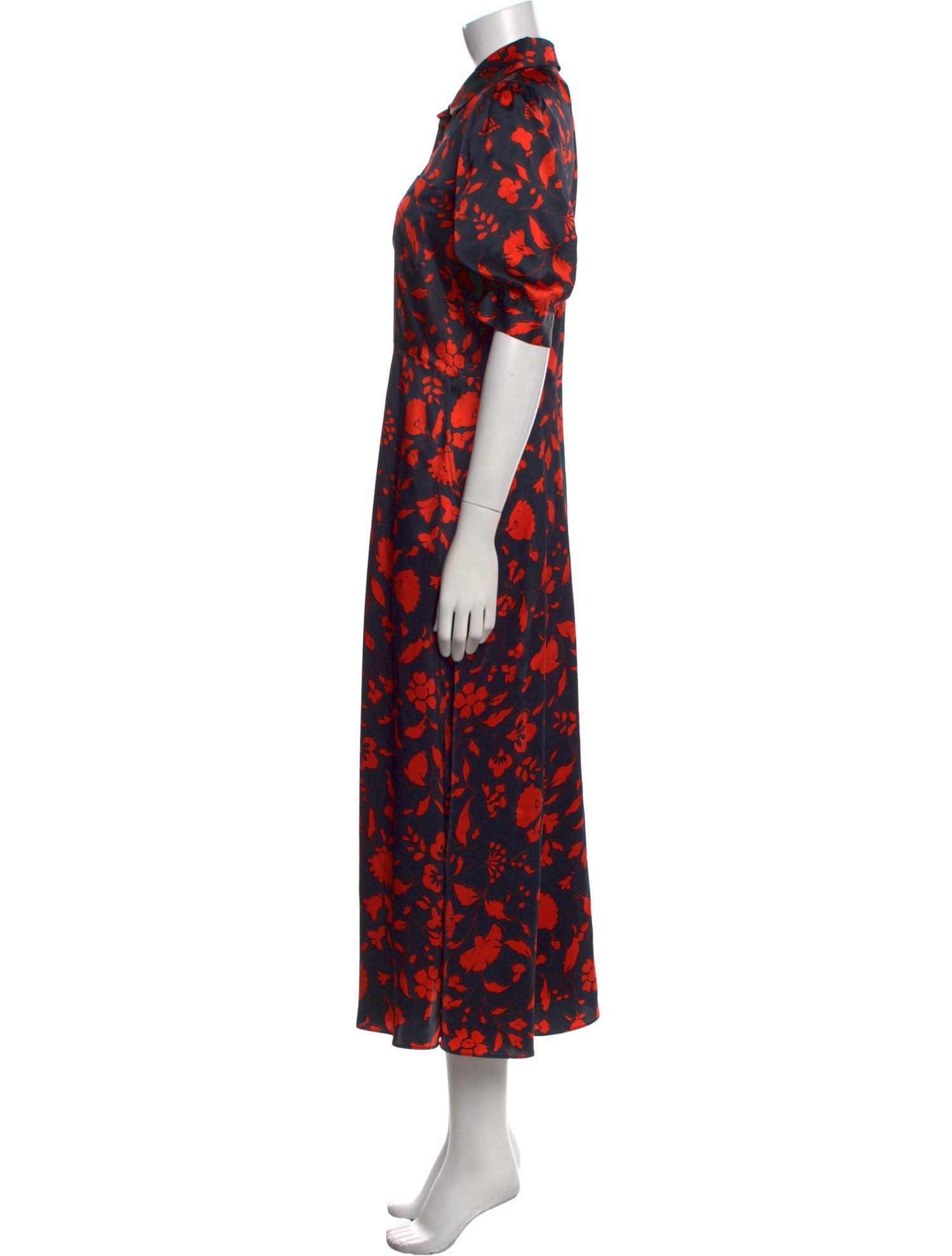 Lee Mathews Silk Long Dress