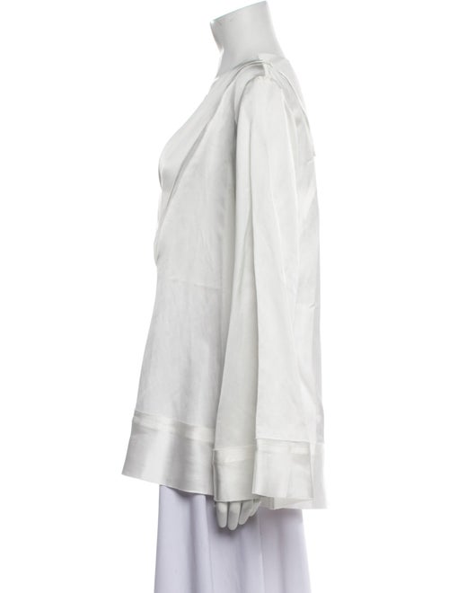 Lee Mathews V-Neck Long Sleeve Blouse