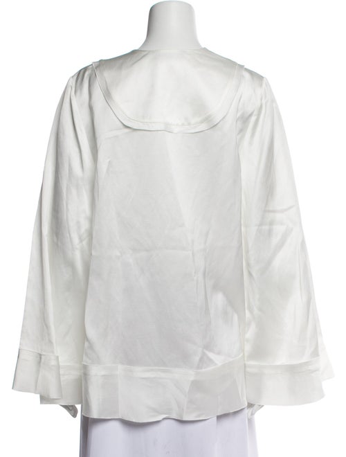 Lee Mathews V-Neck Long Sleeve Blouse