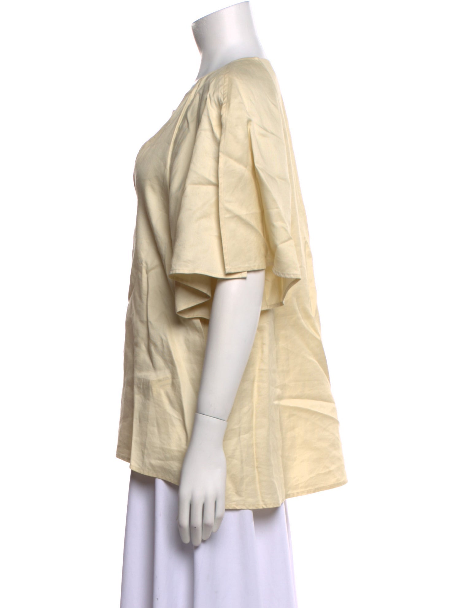 Lee Mathews Silk V-Neck Blouse