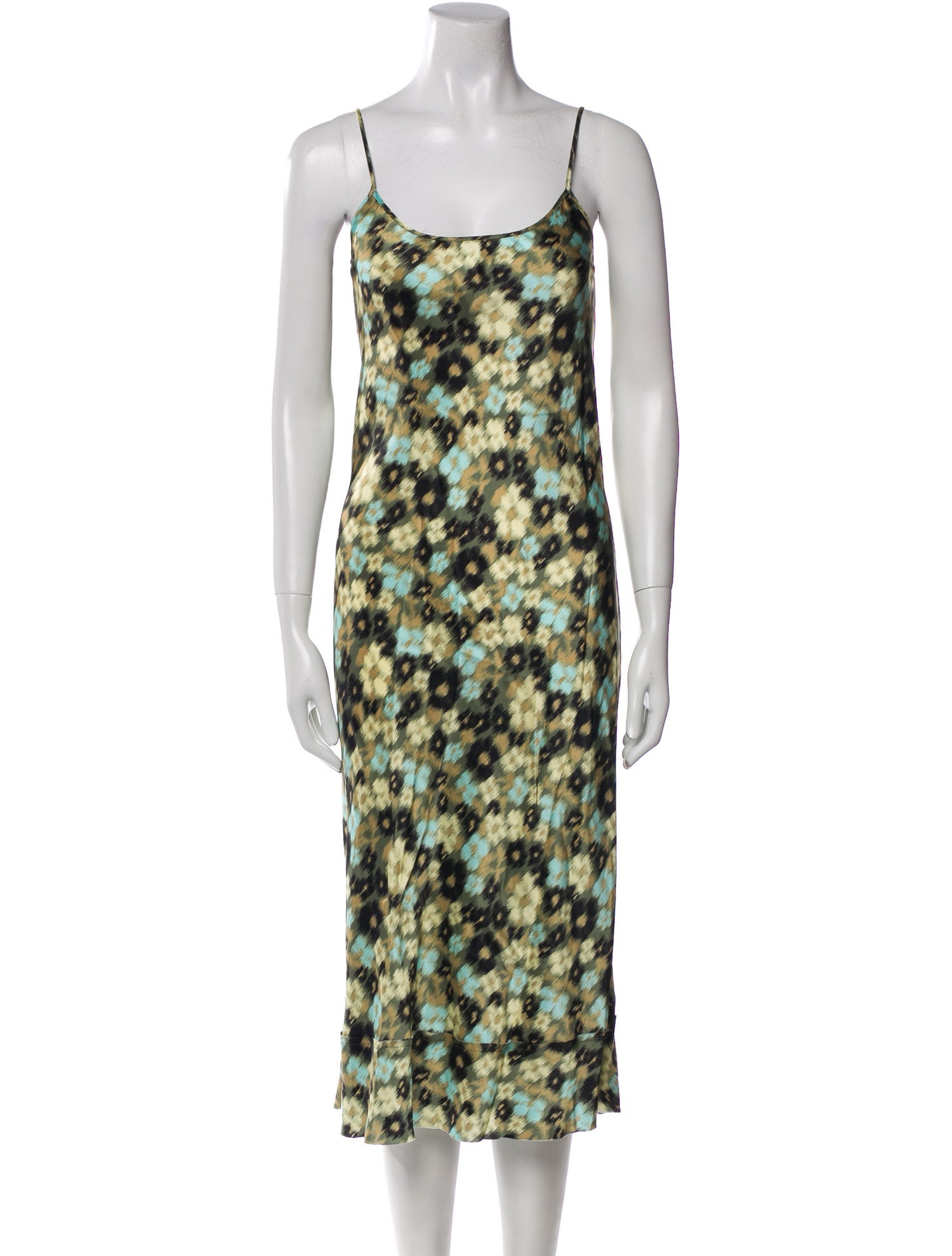 Lee Mathews Silk Long Dress