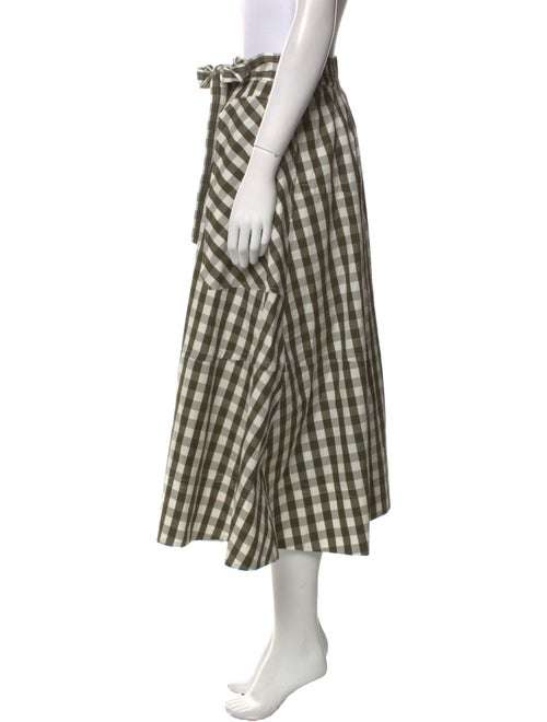 Lee Mathews Plaid Print Midi Length Skirt