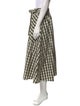 Lee Mathews Plaid Print Midi Length Skirt
