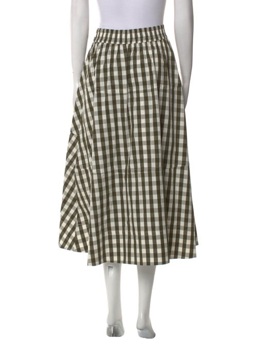 Lee Mathews Plaid Print Midi Length Skirt