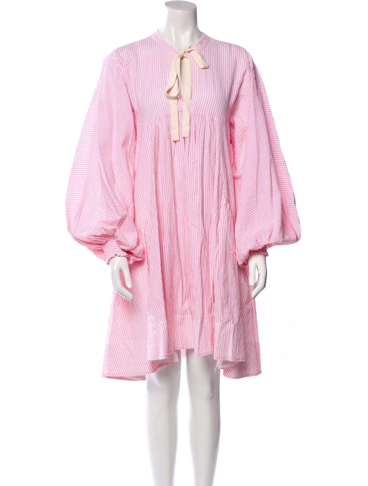 Lee Mathews Striped Mini Dress