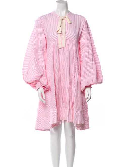 Lee Mathews Striped Mini Dress