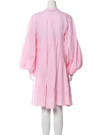 Lee Mathews Striped Mini Dress