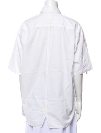 Lee Mathews Three-Quarter Sleeve Button-Up Top