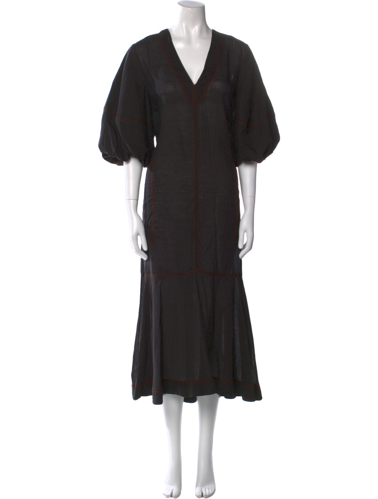 Lee Mathews V-Neck Long Dress